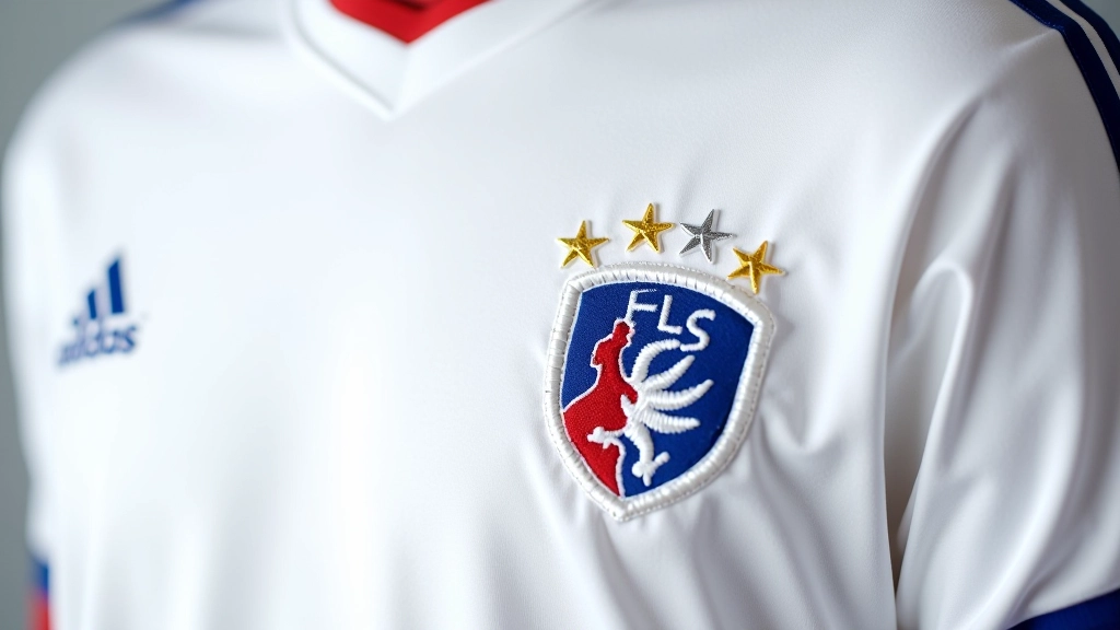 Gros plan sur les détails du maillot blanc de 1998 montrant la qualité des coutures et le logo Adidas