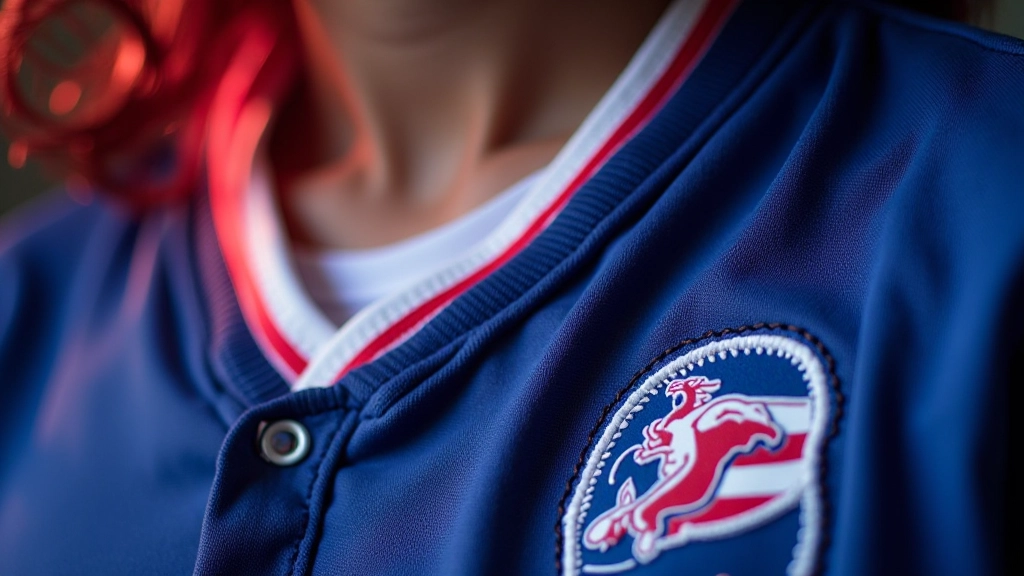 Gros plan détaillé d'une étiquette de maillot authentique montrant les coutures et la qualité