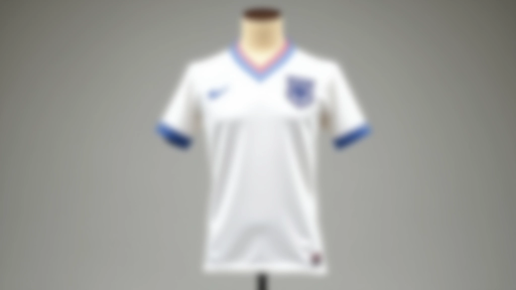 Le maillot blanc de 1998 dans sa présentation complète, montrant l'ensemble du design et la qualité du textile