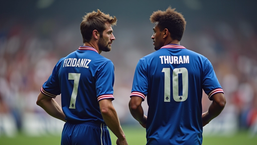 Les maillots iconiques de Zidane et Thuram durant les années 2000