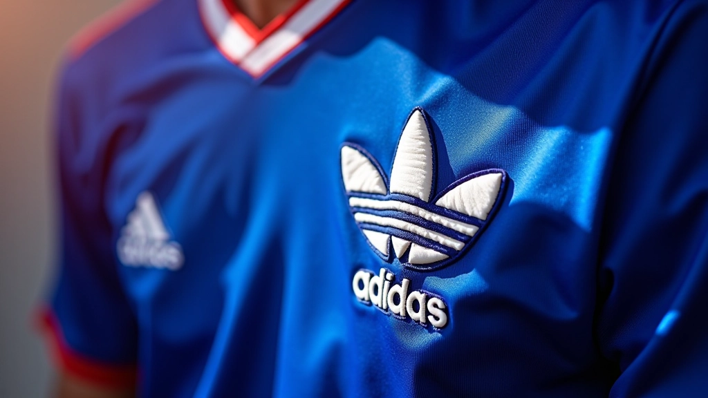Comparaison détaillée des logos Adidas authentiques et contrefaits montrant les différences de proportion et de finition