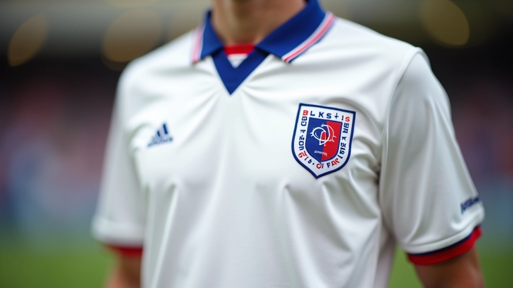Maillot blanc vintage de 1998, design classique intemporel des Bleus